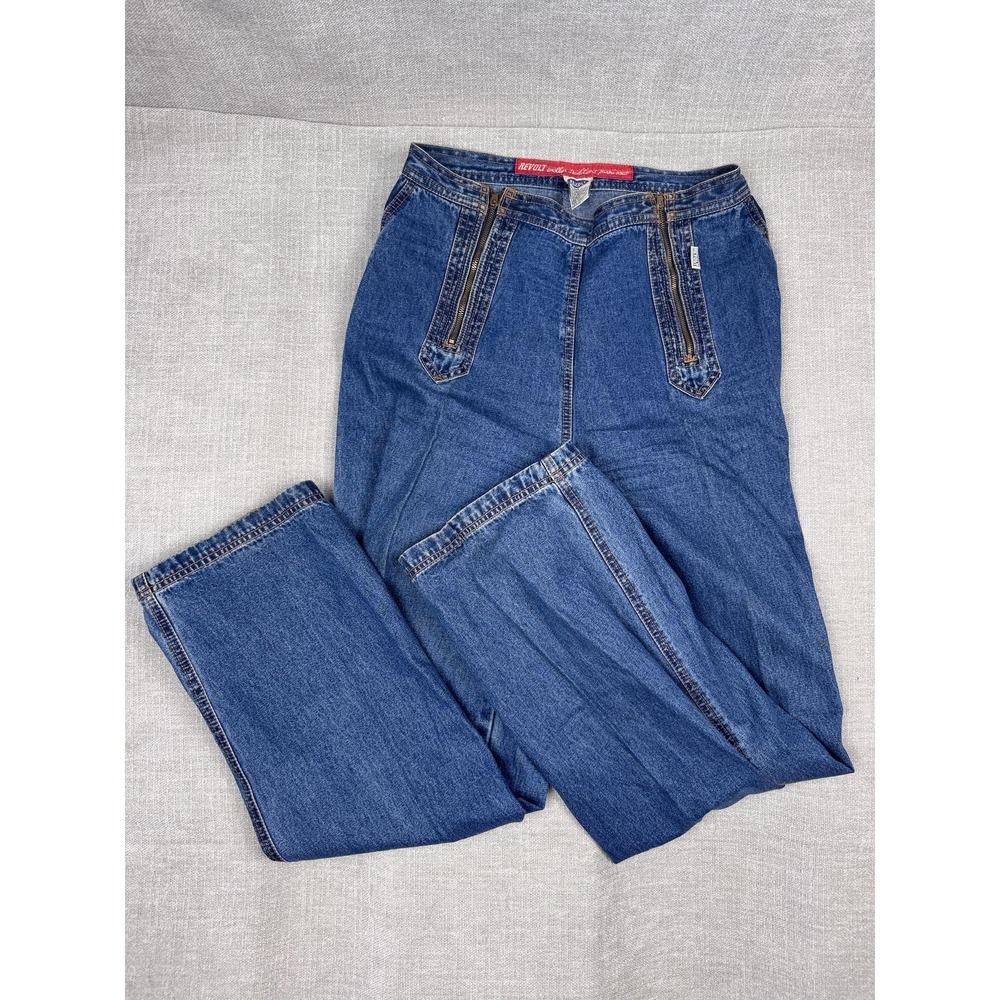 Vintage Revolt Jeans Womens 14 Blue High Rise Relaxed Straight Denim Hong Kong